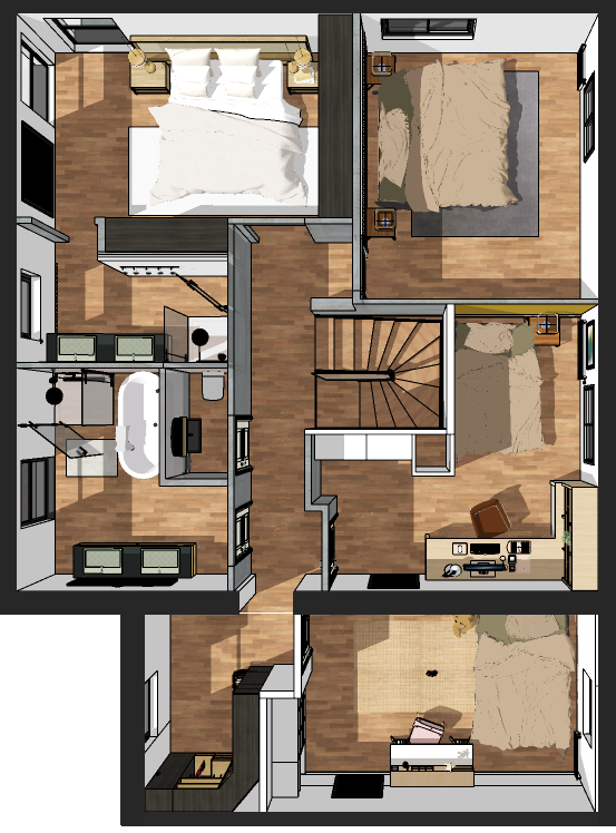 Plan intérieur du premier étage
