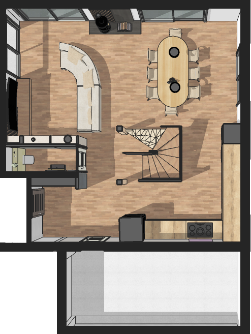 Plan intérieur du rez-de-chaussé